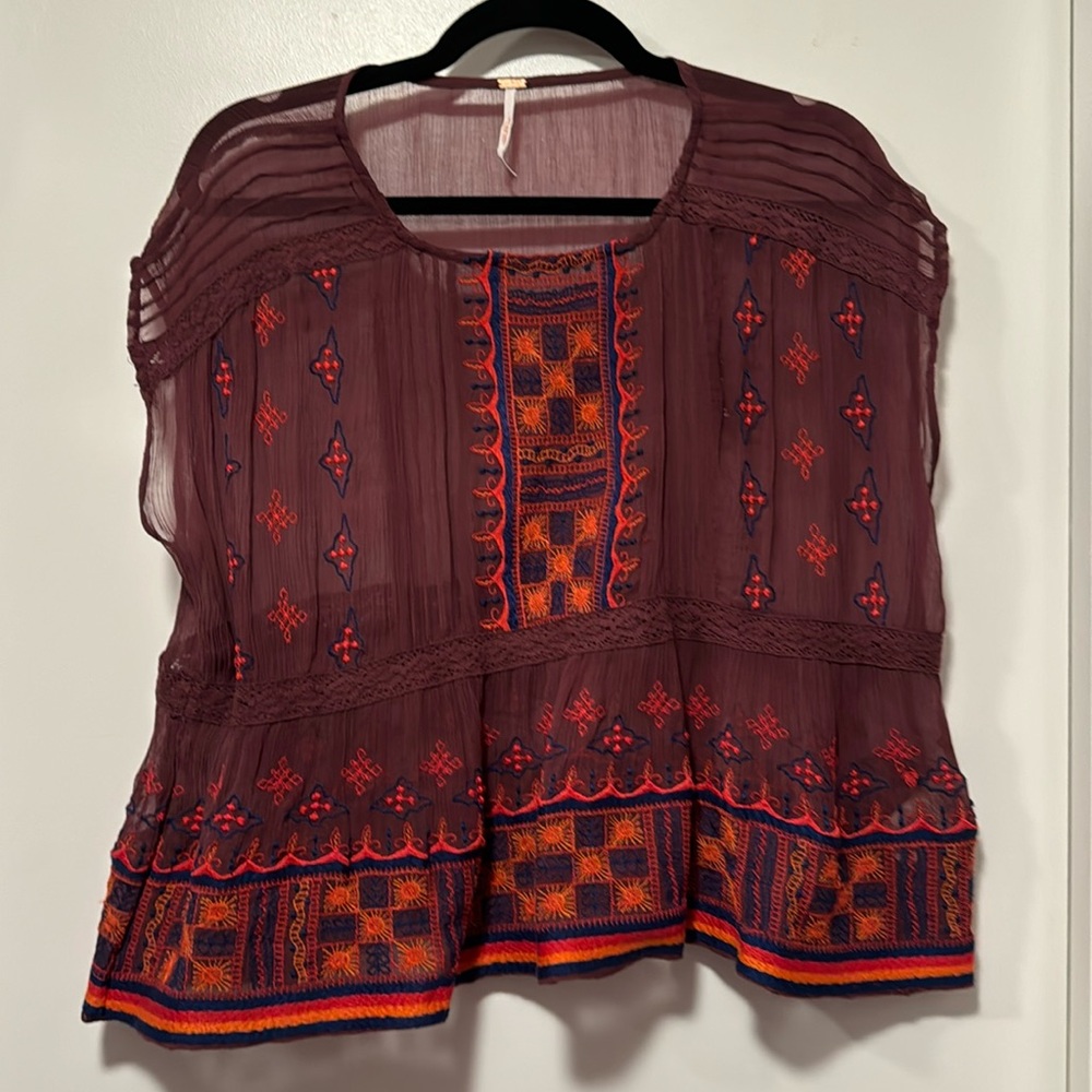 Free People sheer shirt